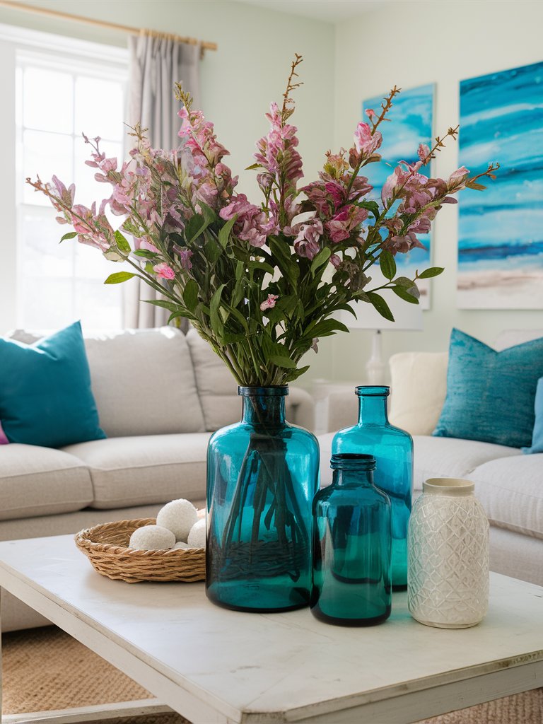 Use sea glass as decorative pieces in bowls or vases to add a touch of the sea.