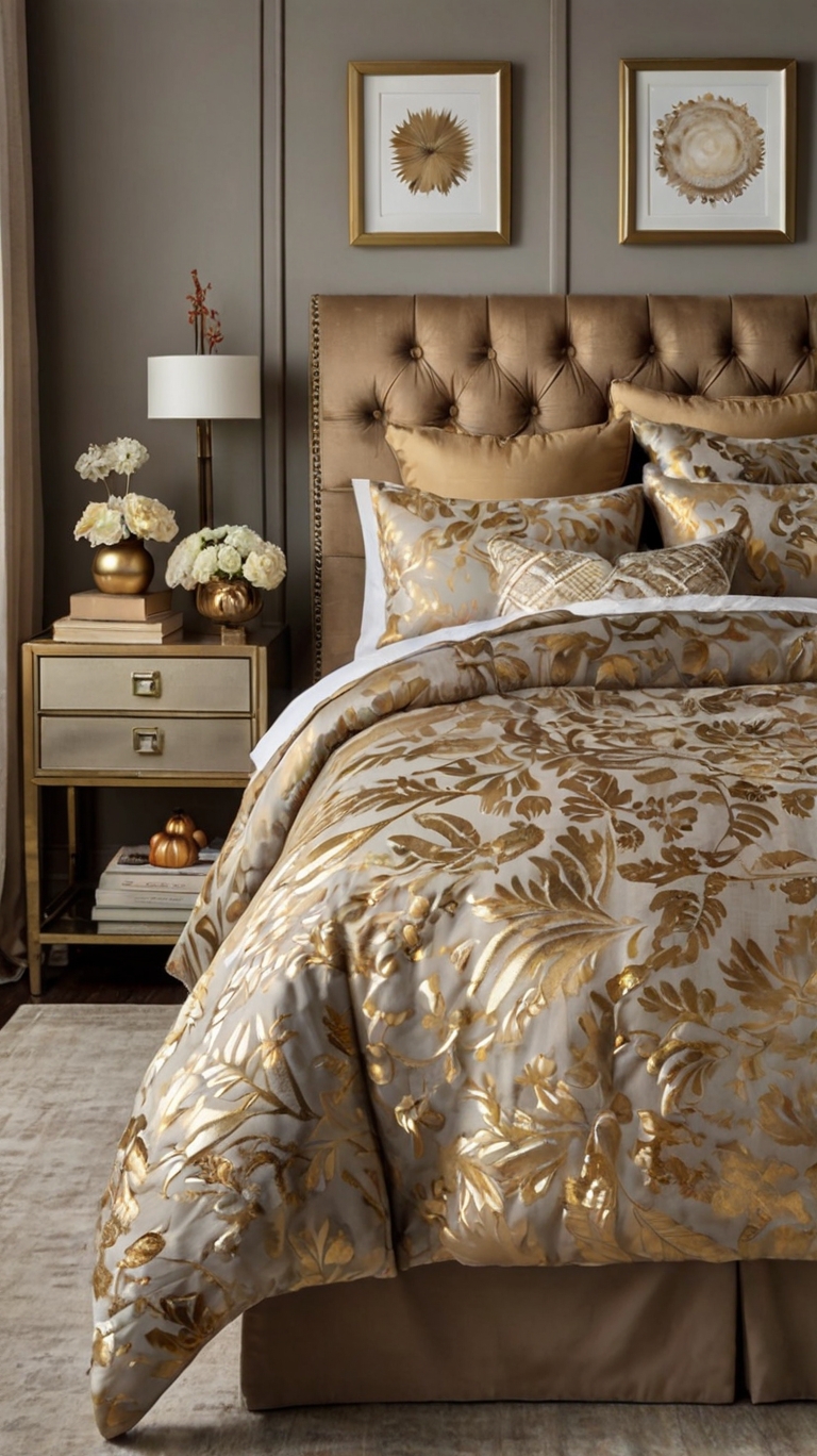 Add a touch of elegance with metallic accents in muted gold or silver.